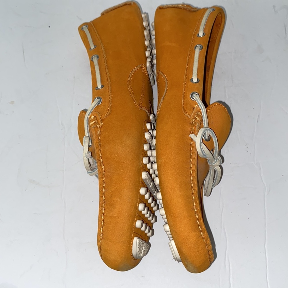Cole Haan +Nike Air Collaboration Orange Suede Driving Loafer - Picture 7 of 11